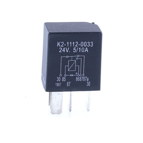 Micro Relay 24V, 5/10A, changeover contact, with diode