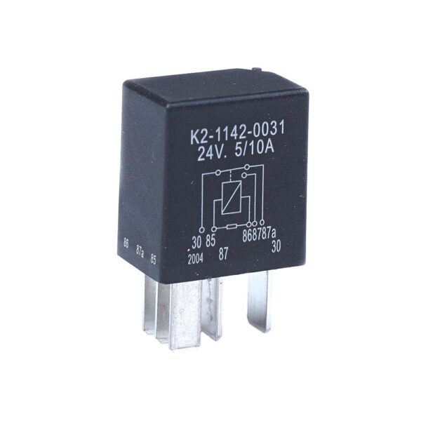 Micro Relay 24V, 5/10A, changeover contact, with resistor