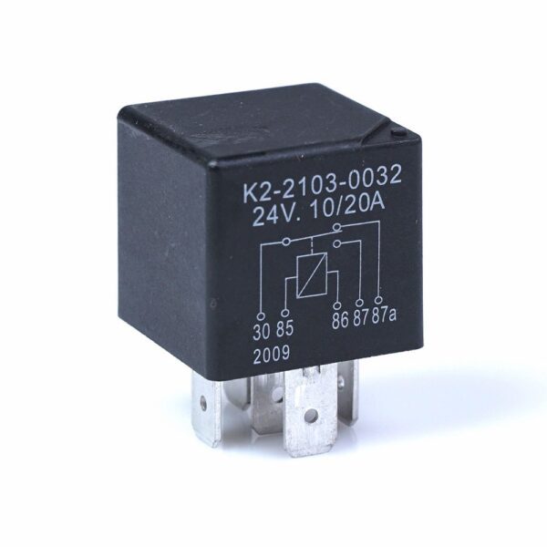 Mini Relay 24V, 10/20A, changeover contact, sealed