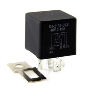 Mini-Relais 48V, 5/10A, Wechsler, Diode, Lasche beigelegt