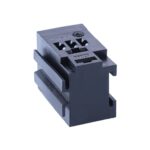 Mikro-Relais-Sockel für Anrastung, 2x 6,3mm + 3x 4,8mm