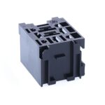 Mini Relay Socket for snap on mounting, with extension receptacle, 5×6.3mm + 4×2.8mm