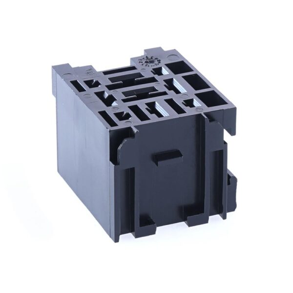Mini Relay Socket for snap on mounting, with extension receptacle, 5x6.3mm + 4x2.8mm