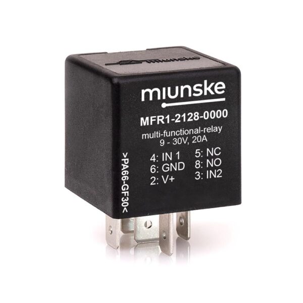 Multifunctional Relay, 20A, 9-30V, 2x Input, changeover contact, high-side, parameterizable by customer
