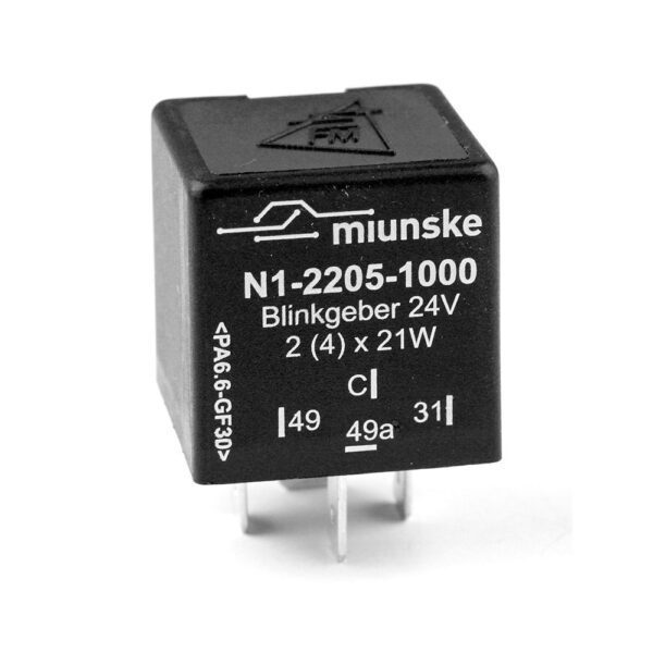 Flasher 24V , 2 (4) x 21W + 0...5W , fully electronic, with control output