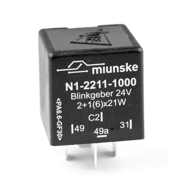 Flasher  24V, 2+1(6) x 21W + 0...5W, fully electronic, with control output