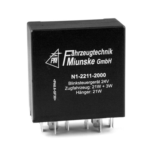 Flasher 24V, (1 x 21W + 1 x LED) + 1 x 21W, mixed mode, multi channel, fully electronic, no-load control inputs