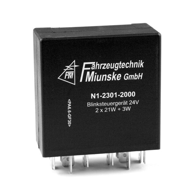 Blinkgeber 24V, 2 x 21W + 1 x LED-Leuchte, Mischbetrieb, vierkanalig, vollelektronisch, lastfreie Steuereingänge