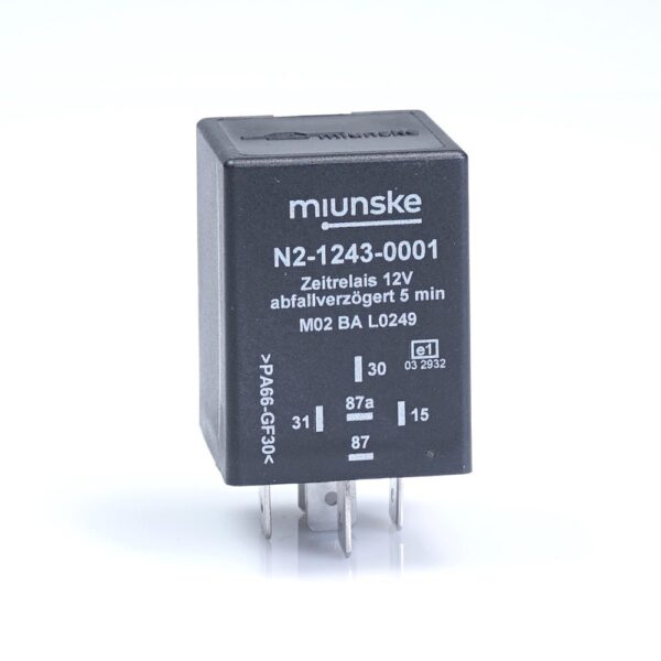 Switch-off Delayed Timer Relay 12V, 5min, no dry contact, retriggerable