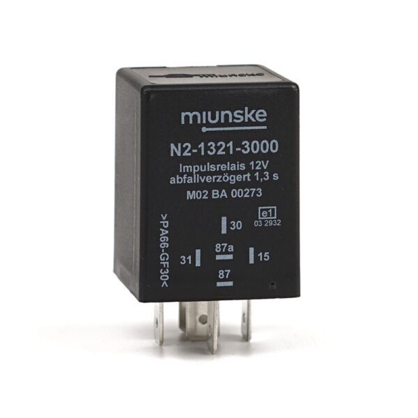 Switch-off Delayed Impulse Relay 12V, 1.3sec, dry contact, positive triggered