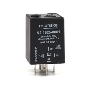 Zeitrelais 12V, NC 10A/NO 15A, 0,5...5s einstellbar, abfallverzögert, nicht potentialfrei