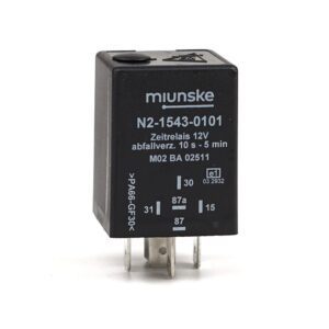 Zeitrelais 12V, NC 20A/NO 20A,  10s...5min einstellbar, abfallverzögert, nicht potentialfrei, retriggerbar