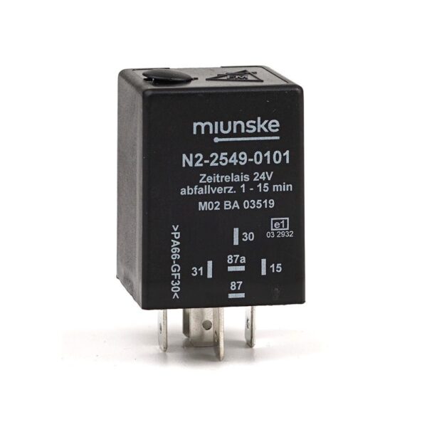 Switch-off Delayed Timer Relay 24V, 1...15min adjustable, no dry contact, retriggerable
