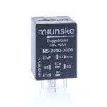 Double-Relay 24V, 5/8A, 2 x change over contacts, with diode combined