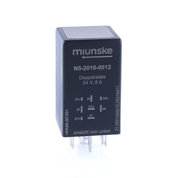 Doppelrelais 24V, 8 A, 2 Wechsler mit einer Spule und Freilaufdiode