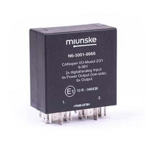 CANopen I/O-Module 2G1, 9-36V, 2 x d/a Input, 4 x Power Output, 6 x Output