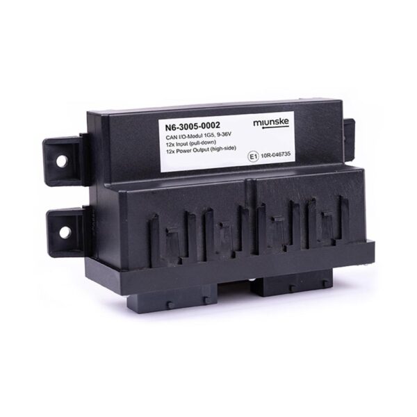 CAN I/O-Module 1G5, 9-36V, 12 x Input (pull-down), 12 x Power Output (high-side), sealed