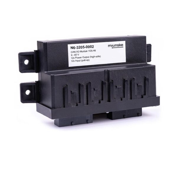 CAN I/O-Module 1G5-48, 9-60V, 12 x Input (pull-up), 12 x Power Output (high-side), plastic cover screwed
