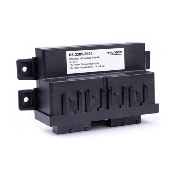 CANopen I/O-Module 2G5-48, 9-60V, 12 x Input (5 x pull-down, 7 x pull-up), 12 x Power Output (high-side), plastic cover screwed