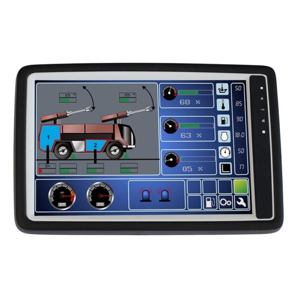 OPUS A8eco Full, PClient, 12.1" TFT 1280x880 Pixel Touch, 2x CAN ISO 11898, 3x Video In, 4x Input, 3x Output
