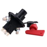 Battery Disconnect Switch, 100A/24V, (500A/5sec), flange round, shaft- Ø22mm, hole distance 38mm, IP66, with additional contacts
