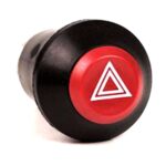 Drucktaster, 12V/20A, 24V/10A, Schaltknopf rot, Symbol „Warndreieck“