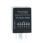 Diode Combination with 6 diodes, 3A, 1000V, 6 diodes with common cathode