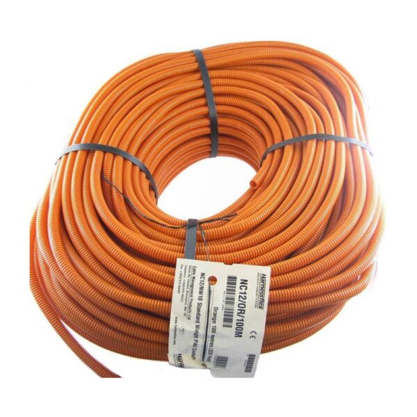 Wellrohr NW10, PA6, orange, Aufmachung 100m-Ringe