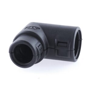 Wellrohr-Verbinder NW 13-10, 90°-Winkel, schwarz