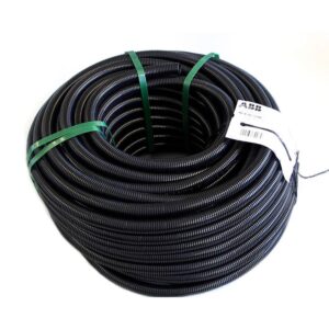 Wellrohr NW 17 PA6, Normalprofil UL94 V0, Aufmachung 50m-Ringe