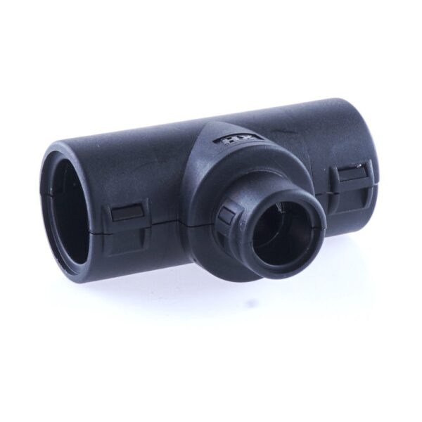 Hinged Conduit Joiner T-shape, NW 17-10-17, black