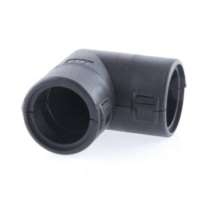 Wellrohr-Verbinder NW 17-17, 90°-Winkel, schwarz