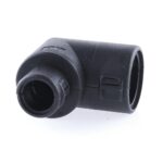 Wellrohr-Verbinder NW 17-10, 90°-Winkel, schwarz