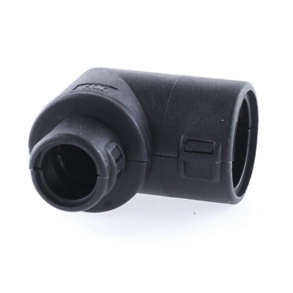 Wellrohr-Verbinder NW 17-10, 90°-Winkel, schwarz