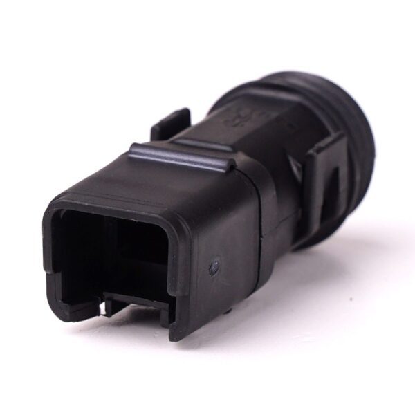 Endkappe für 2-poliges Buchsengehäuse, 180°, mit Zugentlastung