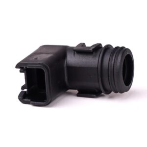 Endkappe für 2-poliges Buchsengehäuse, 90°, mit Zugentlastung