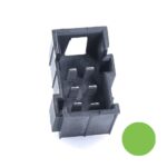 JPT-Messerleiste, 6-polig (3×2), PFT, Kodierung A, grün