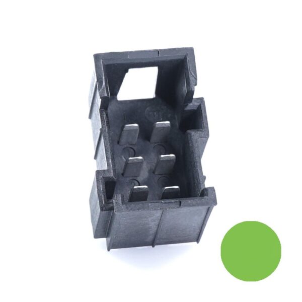 JPT-Messerleiste, 6-polig (3x2), PFT, Kodierung A, grün