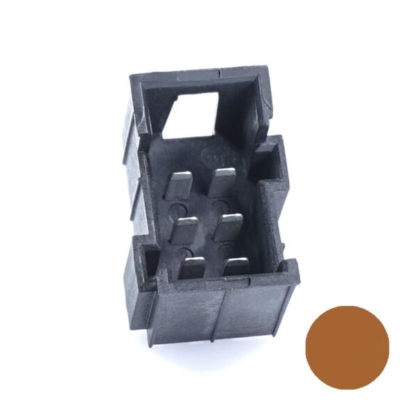 JPT-Messerleiste, 6-polig (3x2), PFT, Kodierung A, braun