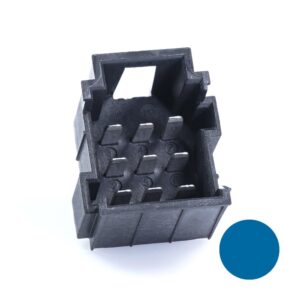 JPT-Male Connector, 9-pole (3x3), PFT, Coding A, blue