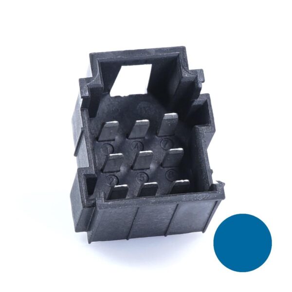 JPT-Messerleiste, 9-polig (3x3), PFT, Kodierung A, blau