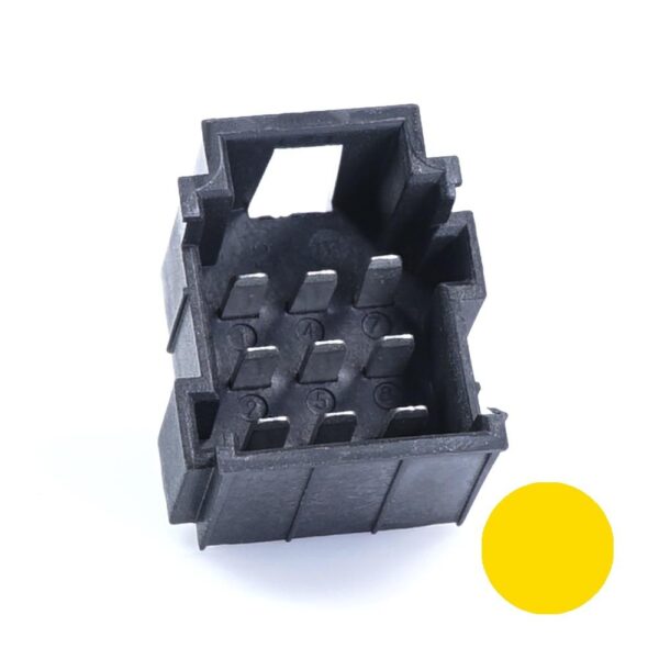 JPT-Messerleiste, 9-polig (3x3), PFT, Kodierung A, gelb