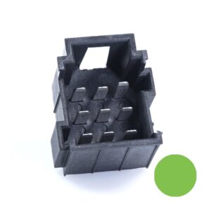 JPT-Male Connector, 9-pole (3x3), PFT, Coding A, green
