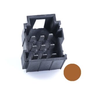 JPT-Male Connector, 9-pole (3x3), PFT, Coding A, brown