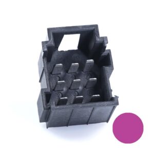 JPT-Male Connector, 9-pole (3x3), PFT, Coding A, violet