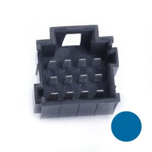 JPT-Male Connector, 12-pole (3x4), PFT, Coding A, blue