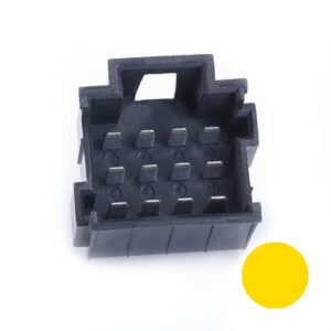 JPT-Messerleiste, 12-polig (3x4), PFT, Kodierung A, gelb