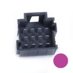 JPT-Male Connector, 12-pole (3×4), PFT, Coding A, violet