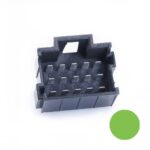 JPT-Messerleiste, 15-polig (3×5), PFT, Kodierung A, grün