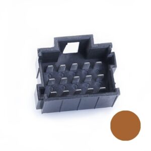 JPT-Messerleiste, 15-polig (3x5), PFT, Kodierung A, braun